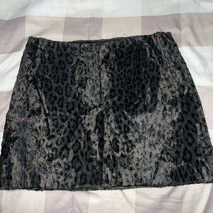 Milly black Cheetah skirt